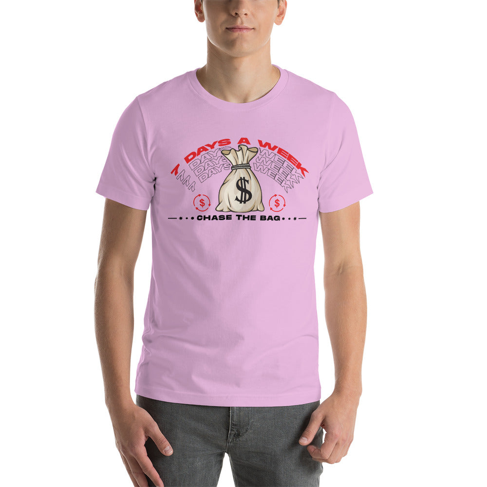 Chase The Bag Short Sleeve Unisex T Shirt - (Lilac)