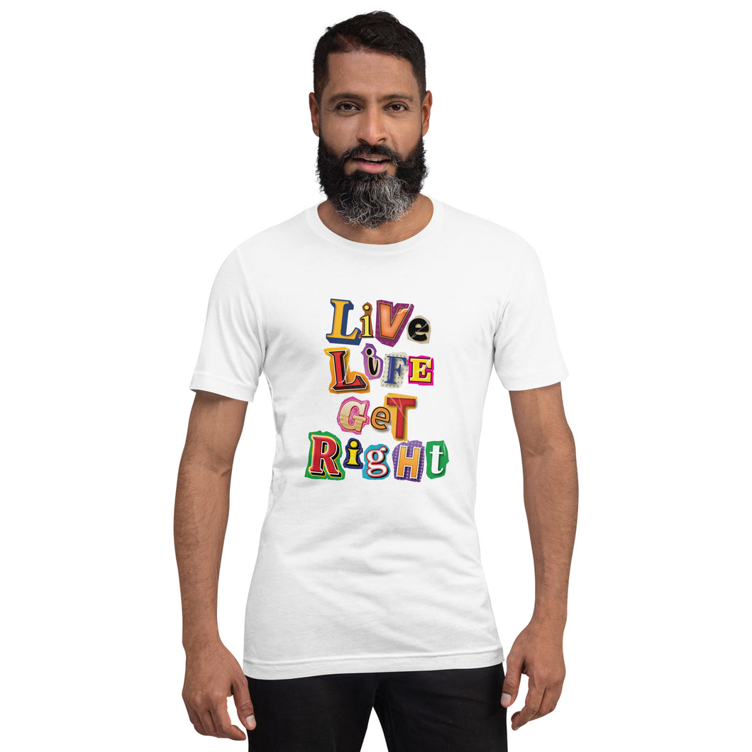 Ransom Note Short Sleeve Unisex T-Shirt - (White)